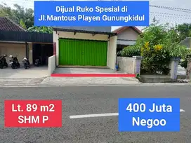 Jual Ruko murah spesial strategis di jl.mantous playen gunungkidul