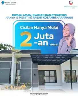 JUAL CEPAT RUMAH MURAH DKT RS CITRA SARI HUSADA DP 2.5 JUTA AKAD