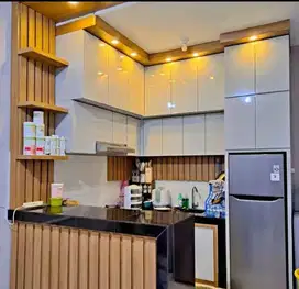 interior design kitchen set kamar set wardrobe lemari backdrop tv