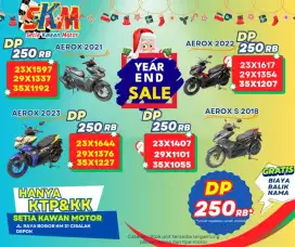 [GEBYAR DP 250K] Yamaha Aerox th 2023 cash/credit