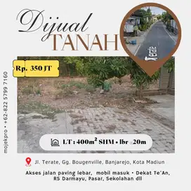 TANAH PEKARANGAN JL. TERATE BANJAREJO MADİUN