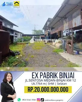 Bekas Pabrik Dijual Di Medan Binjai KM 12