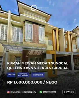 Jual CEPAT Rumah Mewah Murah Queenstown Villa Daerah Sunggal Ringroad