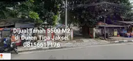 Jual Tanah NJOP luas 5500 M2 di Jl duren Tiga Jakarta