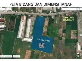 tanah 3,5 hektar di Brebes