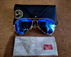 Kacamata Sunglasses Rayban Aviator original made in Italy like new