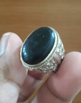 Black opal Jarong Ring Perak