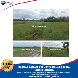 Dijual Lahan Industri Seluas 11 Ha