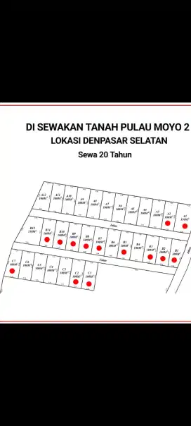 Disewakan tanah di jalan pulau Moyo 2 pedungan.denpasar selatan