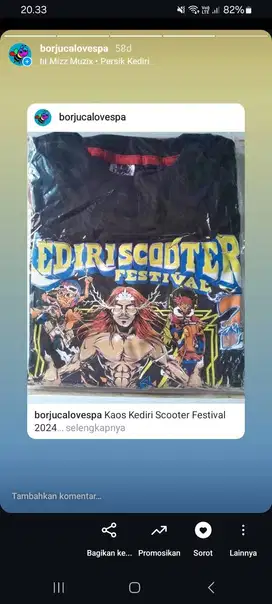 Kaos Vespa Kediri Scooter Festival 2024