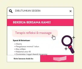 Dibutuhkan terapis refleksi wanita