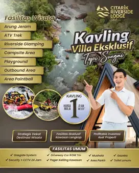 Jual Kavling Villa Eksklusif Tepi Sungai