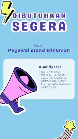 Pegawai Jaga Stand Minuman