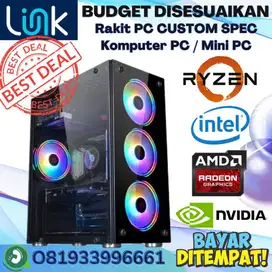 Custom PC Gaming Design Mini BUDGET SPEC DISESUAIKAN intel  AMD ryzen