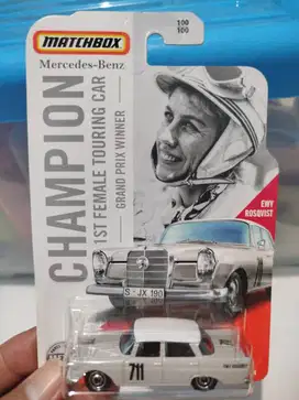 Matchbox Mercedes Benz 220 Sedan Ewy Rosqvist Grand Prix Winner