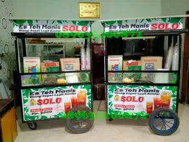 Paketan Es Teh Solo Gerobak Dorong Full Kanopi