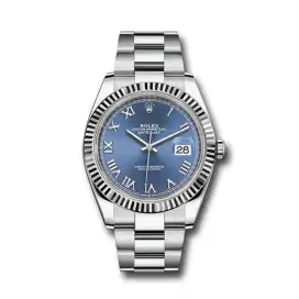 Rolex Datejust II 41m, Roman Blue Dial Oyster - New Old Stock