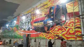 Bengkel Seni, mural, patung, pekerjaan struktur las dll