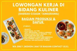 Lowongan Kerja Bagian Produksi Makanan/gulung dimsum