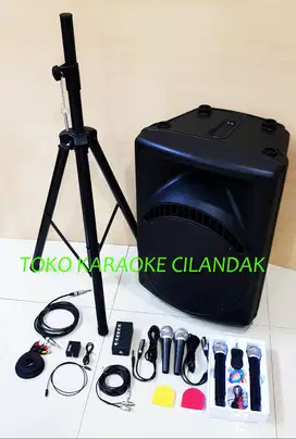 speaker lengkap mic stand dll