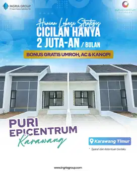 DIJUAL MURAH RUMAH SIAP HUNI DI KARAWANG KLARI 300 JUTAAN SAJA