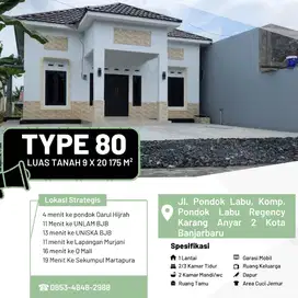 rumah promo type 80 harga 440 Jt