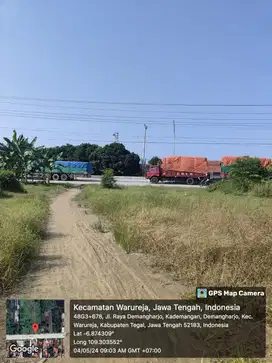 tanah darat datar rata jalan pantura tegal