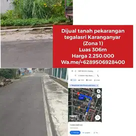 Dijual tanah pekarangan di tegalasri Karanganyar