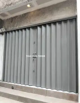 Pasang folding gate / pintu lipat terima beres, survey gratis