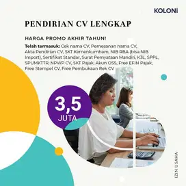 Jasa Pendirian PT CV Promo Akhir Tahun 2024 Jasa Legalitas