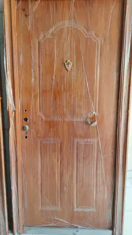 Pintu baja motif kayu kualitas import