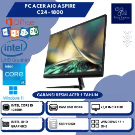 ACER AIO ASPIRE C24 - 1800 INTEL CORE I5-12450H RAM 8GB 512GB 23,8INCH