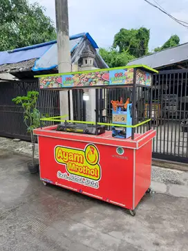 gerobak buah-buahan/ es buah/ gorengan/mie ayam/bakso/cilok/tahu/DLL
