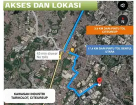 Kavling Industri dan Pergudangan Tarikolot  Citeureup - Bogor