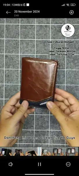 Dompet Pria Bahan Kulit PU Leather Banyak Kantong Dan Mewah