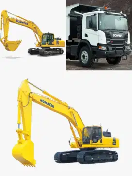 Dijual Excavator Komatsu PC-400 LC, PC-300 dan DumpTruck SCANIA