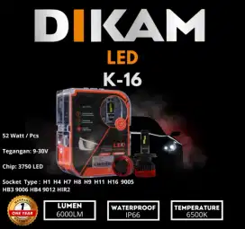 Lampu Led Dikam K16 soket H4, SuperTerang