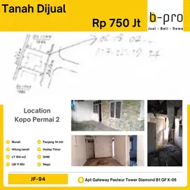 Jual Cepat Hitung Tanah di Kopo Permai 2 (tusuk sate dan rumah hancur)