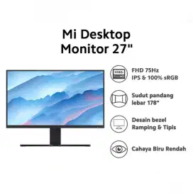 Redmi Desktop Monitor Full HD 27 Inch 75Hz 1080p IPS 16.7M Color Gamut