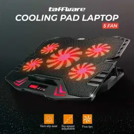 Taffware FAN Cooling Pad Laptop 5 Kipas Pendingin 2600RPM 9