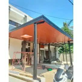 Kanopi dan plafon PVC terpasang rapih