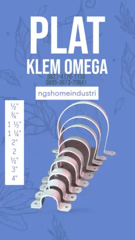 Plat klem pipa omega