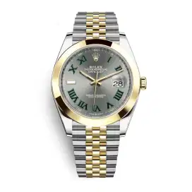 Rolex Datejust II 41m, Domed Bezel Wimbledon 18K Yellow Gold Jubilee