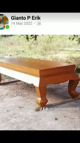 Meja tamu full kayu jati asli