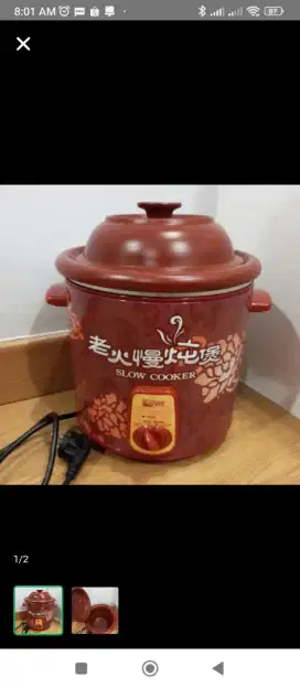 Slow cooker tanah liat 3.8 liter merk Yili panci mpasi bayi
