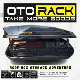 Roofbox Mobil otorack adventure black glossy - kapasitas 360L