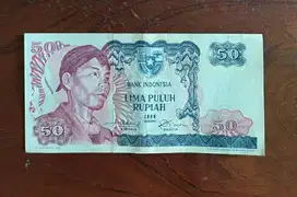 Sangat Antik Uang Kertas Lama 50 Rupiah Tahun 1968 Edisi Jend Sudirman