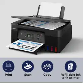 Printer Canon Pixma G2770 PRINT SCAN COPYINFUS PABERIK A4/ADA LAYAR/BA