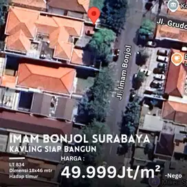 HOT LISTING Jarang ada Kavling Siap bangun Jl.Imam Bonjol, sby pusat