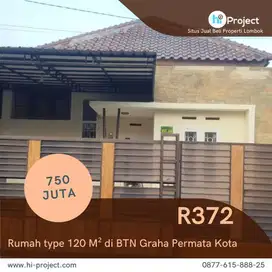 Rumah Lombok type 120 M² di BTN Graha Permata Kota Lingsar R372